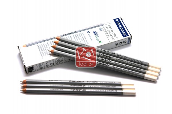 Олівець восковий по каменю STAEDTLER, склограф для граніту, білий олівець для нанесення зображення на камене, склі, металі