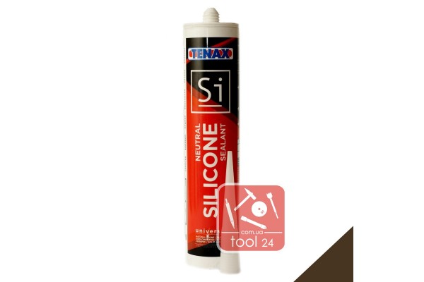 Силіконовий герметик Tenax Si Silicon Dark brown для каменю, граніту, мармуру, силікон по граніту, герметик для пам'ятників.
