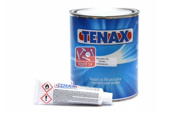 Клей Tenax для каменю, граніту, мармуру, для мармурових і гранітних пам'ятників, Solido Colorato Nero GENERAL, ILPA, TENAX