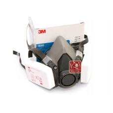 Respirator 3M 6200 with filters 6035 for respiratory protection.